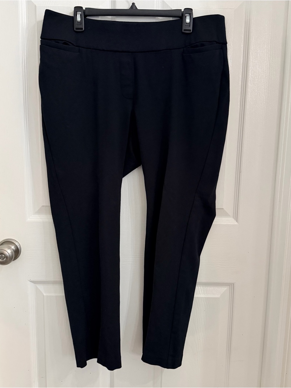 Lane Bryant Black Pull-On Stretch Trousers